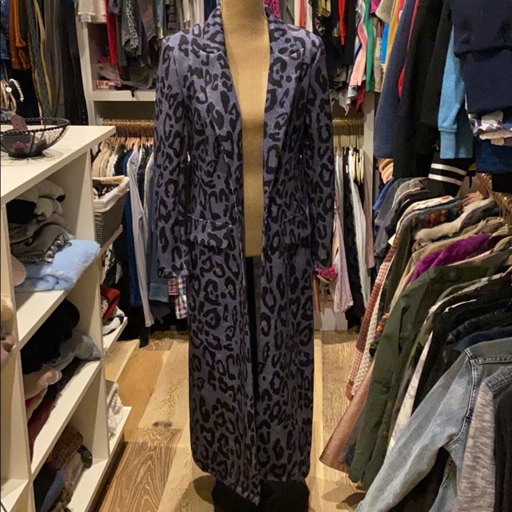Grey and black leopard jacket